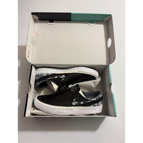 Nike SB Zoom Stefan Janoski Slip Shoes Mens Size 9 Black Camo RM QS CI8336-001 - Picture 1 of 15